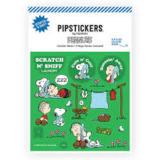 Pipsticks Peanuts Laundry Day Scratch n Sniff 2ct Sticker