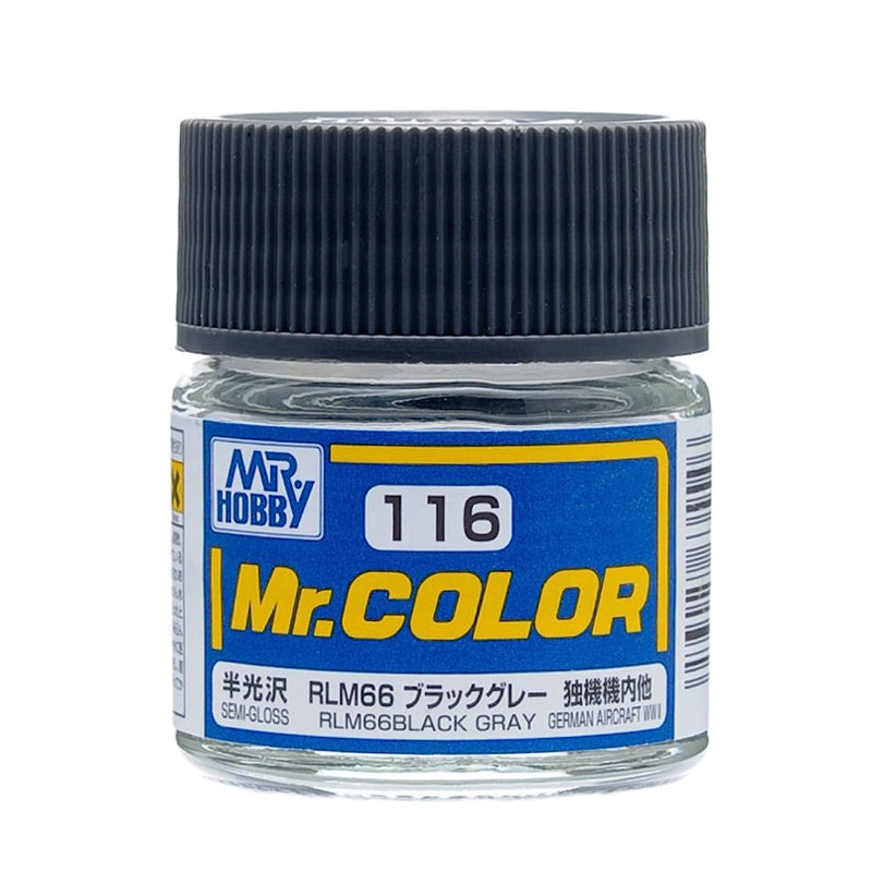 Mr. Color Paint C116 Semi Gloss RLM66 Black Gray 10ml