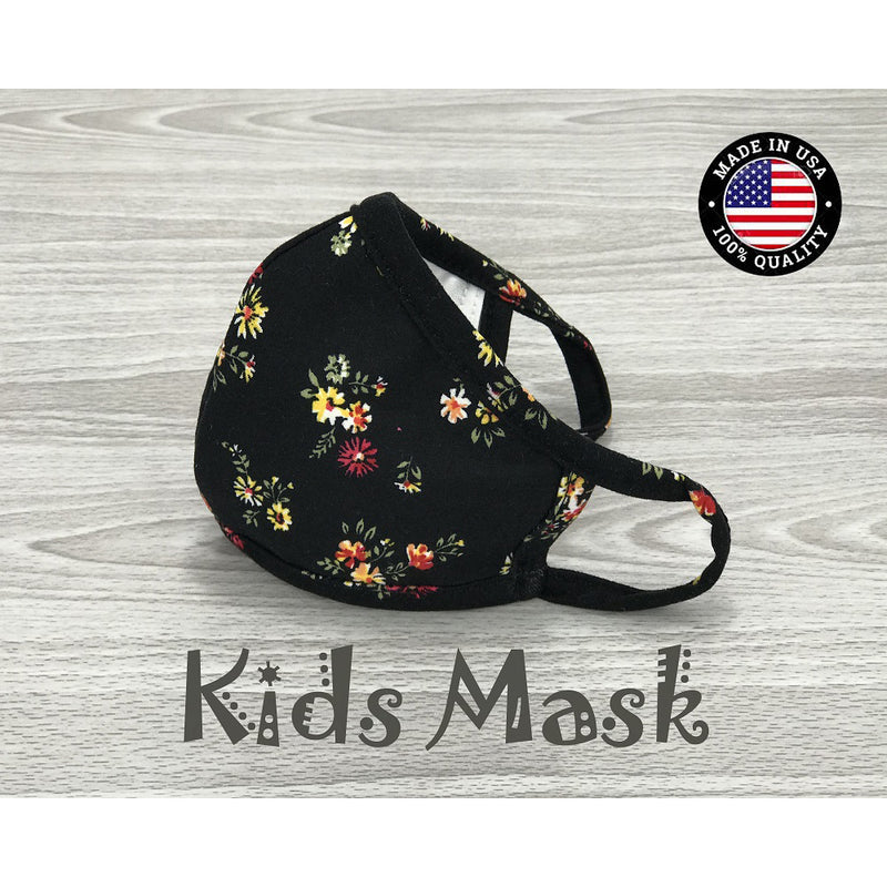 Washable Cotton Face Mask Kids size - Floral