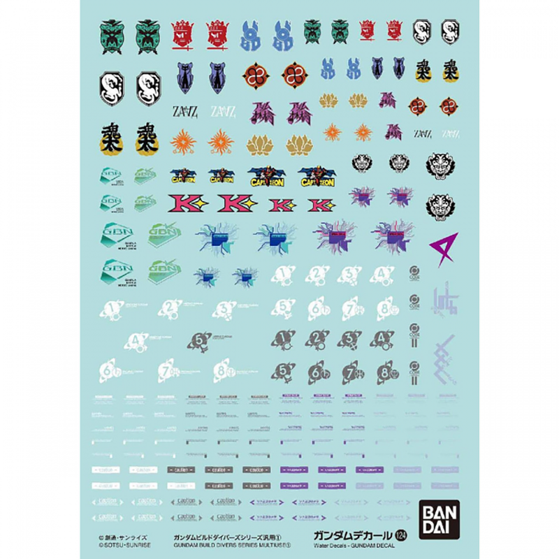 Gundam Decal 124 Gundam Build Diver series Multiuse 1